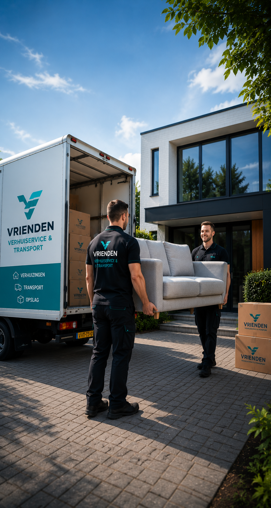 Vrienden Verhuisservice team aan het werk